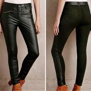 Anthropologie Pilcro and the Letterpress Moto Pants Black Size 25